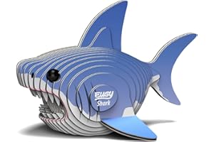 Eugy Shark 3D Puzzle, 24 Piece Eco-Friendly Educational Toy Puzzles for Boys, Girls & Kids Ages 6+