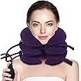 Cervical Neck Traction Device,Portable Neck Stretcher Cervical Traction Provide Neck Support and Neck Pain Relief,Neck Traction Devices for Home Use Neck Decompression(Purple)