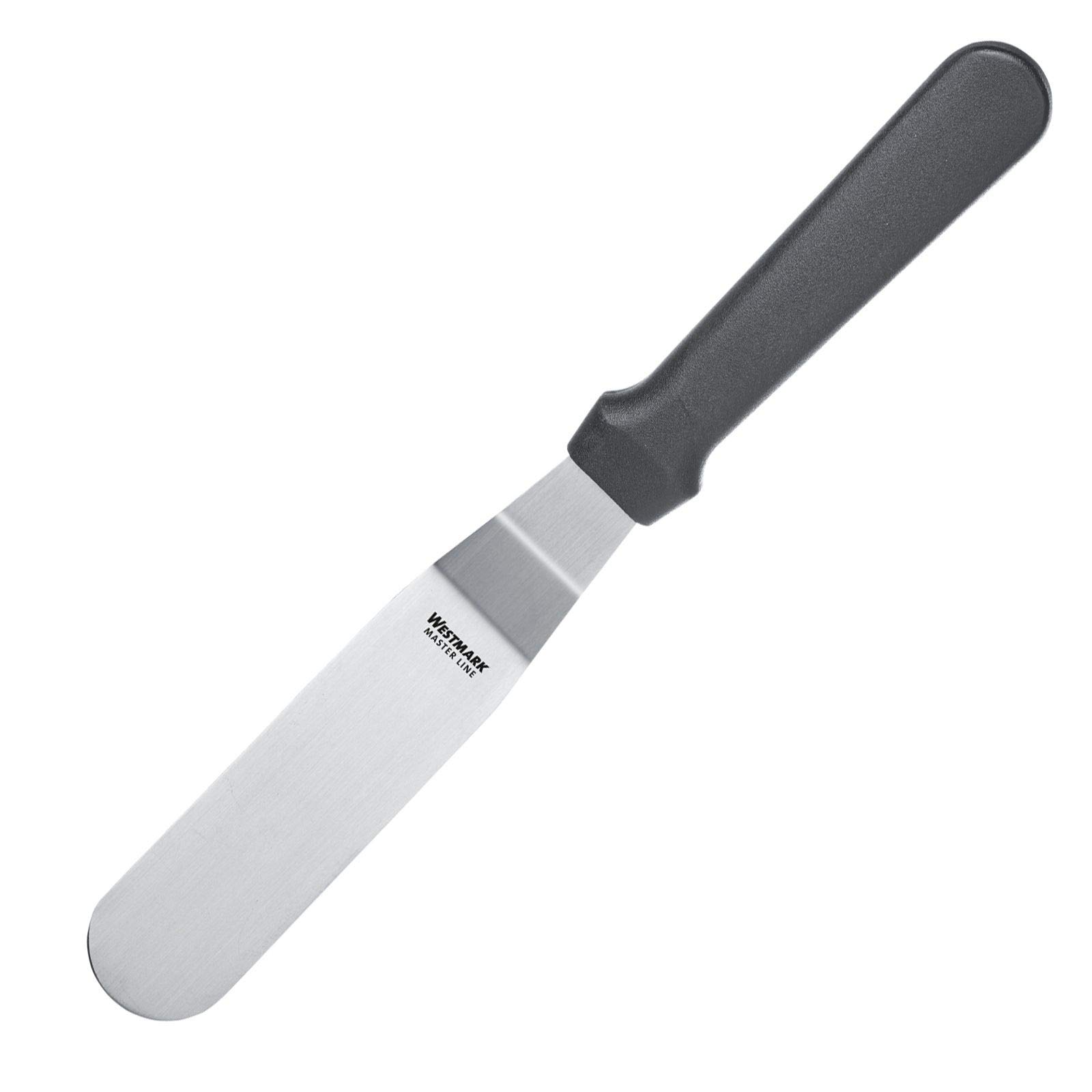 Westmark Professional Pallet Knife, angled, flexible, blade size: 3 x 10 cm, length: 25 cm, stainless steel/plastic, Master Line, black/silver, 31252270