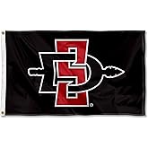 San Diego State Aztecs Black Logo 3x5 Grommet Flag