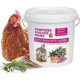 Pampered Chicken Mama Herbal Dust Bath for Chickens for Clean Feathers (8 pounds) | Natural Poultry Supplies for Chicken Coops (8 pounds)