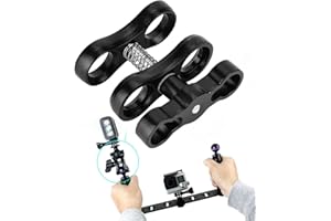 Standard Underwater Ball Clamp Mount for 1 Inch Ball Underwater Light Arm System, Diving Lights Clamp Adapter Mount