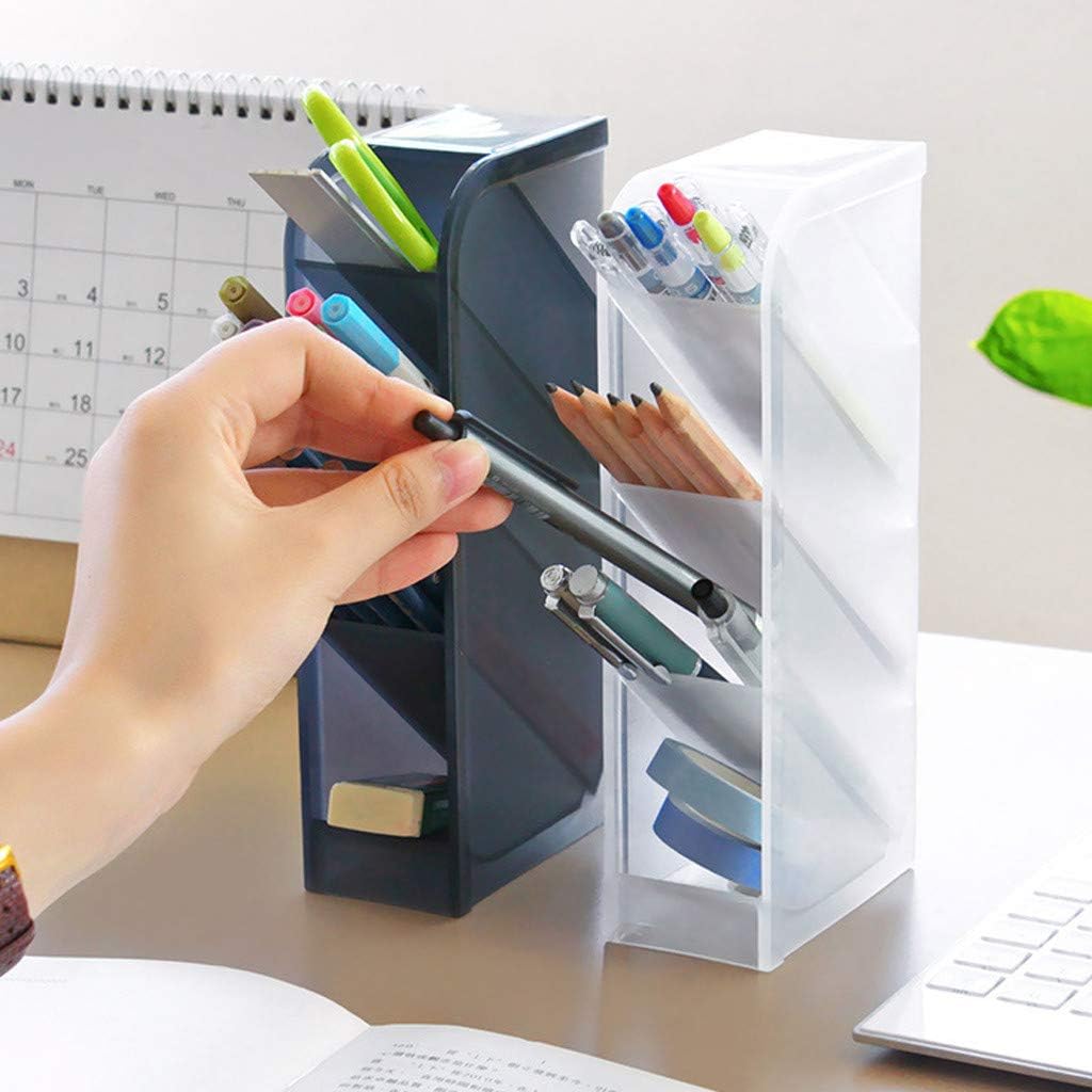 xatosMultifunction Desk Organizer - Pen Organizer Storage for Office, Home Supplies, Translucent Debris Storage Holder