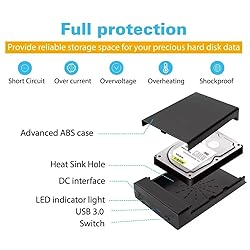 3.5 Hard Drive Enclosure for 3.5'' SATA SSD HDD USB