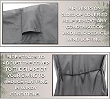 Barlborough Garden Swing Cover 3 Seater Waterproof Charcoal 210x170x125cm view 4