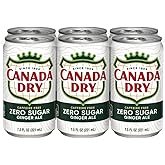Canada Dry Ginger Ale Zero Sugar, 7.5 Fl Oz Cans, 24 Pack