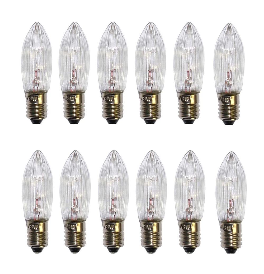 Candle Light Bulbs Candle Bulb Small Screw Candle Bridge Lights for Christmas Candle Arch Spare E10 Screw Light 3w 34v (12)