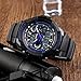 Takyae Children Kid Watches LED Digital Quartz Watch Boy And Girl Student Multifunctional Waterproof Wristwatches S - Blue