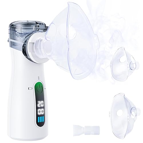 Vhipu Nebuliser Machine for Adults & Kids, Ultra-Quiet Nebuliser with Charging Function, Handheld Inhaler Easy to Use & Auto-Clean, Suit for Home & Travel