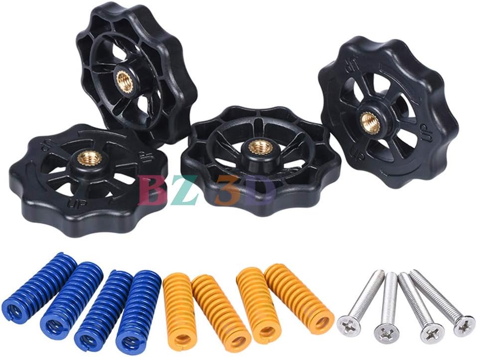 Ender 3 Springs Upgrade Kit,Metal Bed Leveling Nuts+ Hot Bed Springs for Ender 3/Pro/V2/Ender 5/Ender 3 Neo/V2 Neo/Ender 3 S1/S1 Pro/CR-10/10S.