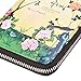 Womens RFID Blocking Wallet Classic Clutch Leather Long Wallet Card Holder Purse Handbag (flower)