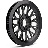 MoKitDora Rear Wheel Drive Belt Pulley 66T 1" Spoke for 2007-2025 Softail, 2007-2017 Dyna 2007 2008 Touring Models, Black