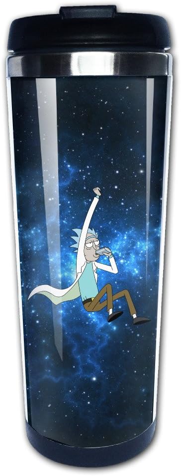 JGOWAJS Rick And Morty Poster Safe Stainless Travel Tumbler With 400 Ml Capacity