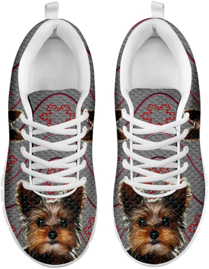 petkanvas Yorkie Print Women's Casual Sneakers Fashion