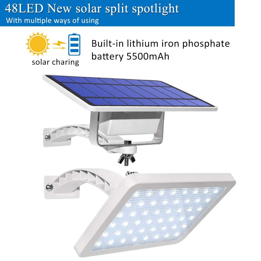 SZYOUMY 48 LED Solar Lights Dim to Bright Motion Sensor Outdoor Wall