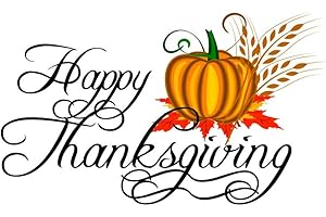 NOSTALGIA DECALS Happy Thanksgiving Wall or Window Decor Decal 24"