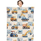 Eizlang Cartoon Truck Kids Throw Blanket for Boys Girls,50x60 Inch Fleece Throw Blankets for Daycare and School Nap,Soft Cozy Toddler Blanket for Children and Adult,Idear Gift