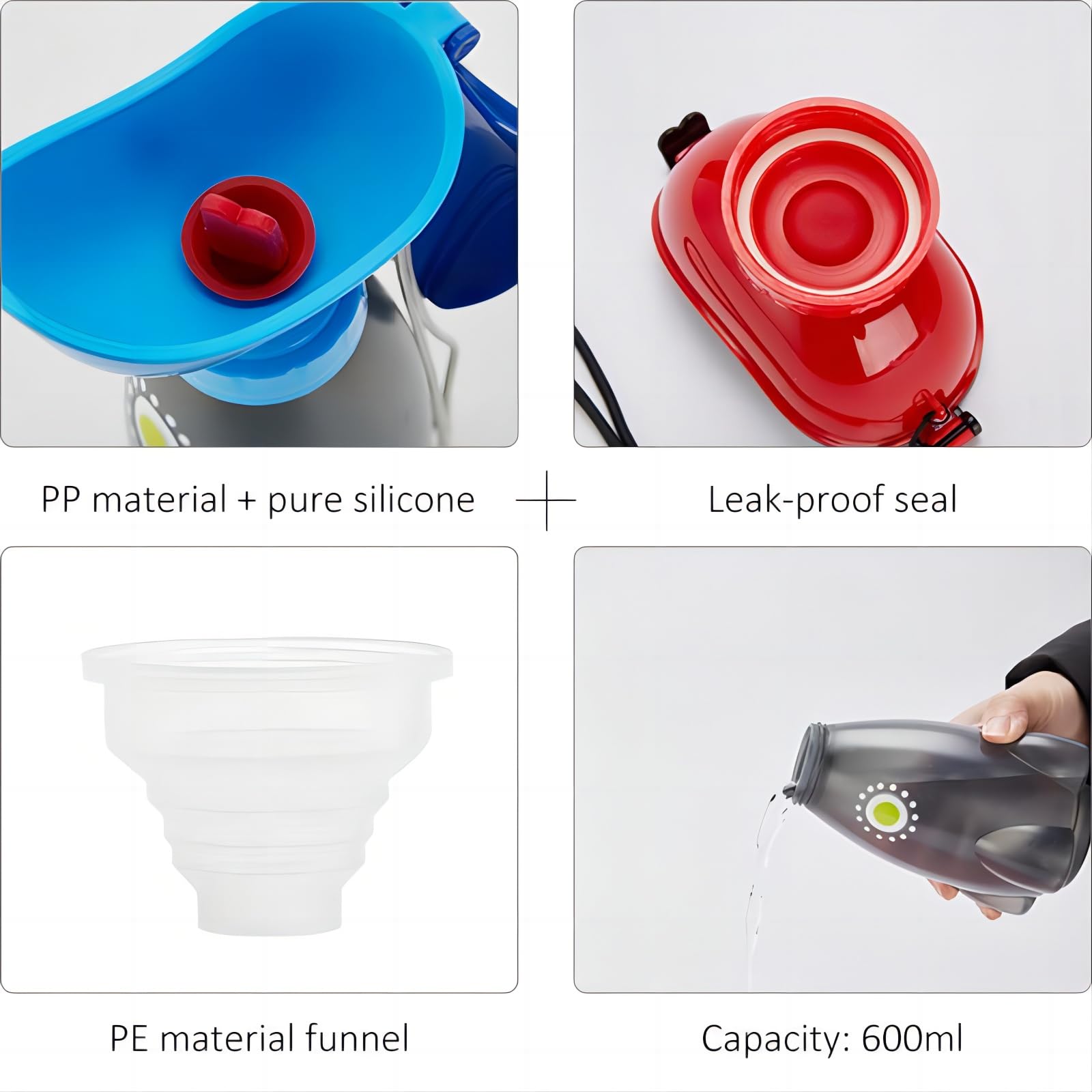 GREATLINK Travel Potty, Portable Leakproof Urinal Emergency Toilet Pee Bottle Cup Jar for Toddlers Kids Baby Boys and Potty Pee Training for Outdoor Car Travel Road Trip Camping Park Beach(1 PC Red)