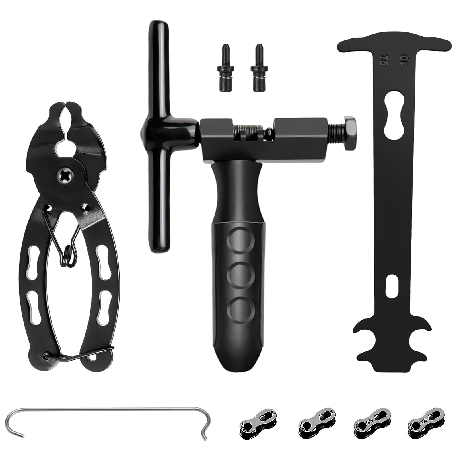 Omevett Bike Chain Tool Kit Chain Link Removal Tool Bicycle Chain Tool with Chain Breaker Chain Plier Chain Wear Tool Chain Quick Link for BMX Bike 6/7/8/9/10 Speed Mountain&Road Sports Cycle Repair