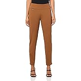 SLIM-SATION Womens Wide Band Elastic Waist Pull-on Ankle Pant