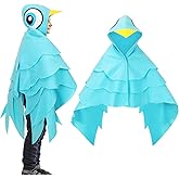 Maiteenly Halloween Pigeon Cloak Costume for Kids with Hood Short Pigeon Cape Bird Costume for Halloween Animal Cosplay Party