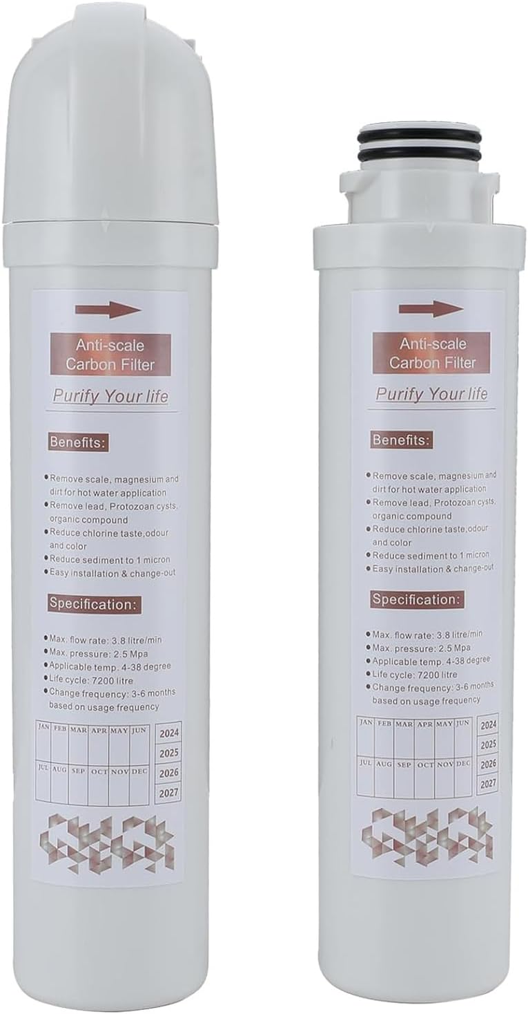 YAMATARO 2 Pack Boiling Water Tap Carbon Filter Replacement Carbon Filter