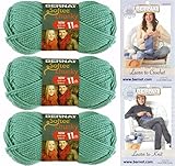 Bernat Softee Chunky Yarn Bundle Super Bulky #6, 3 Skeins Seagreen 28219