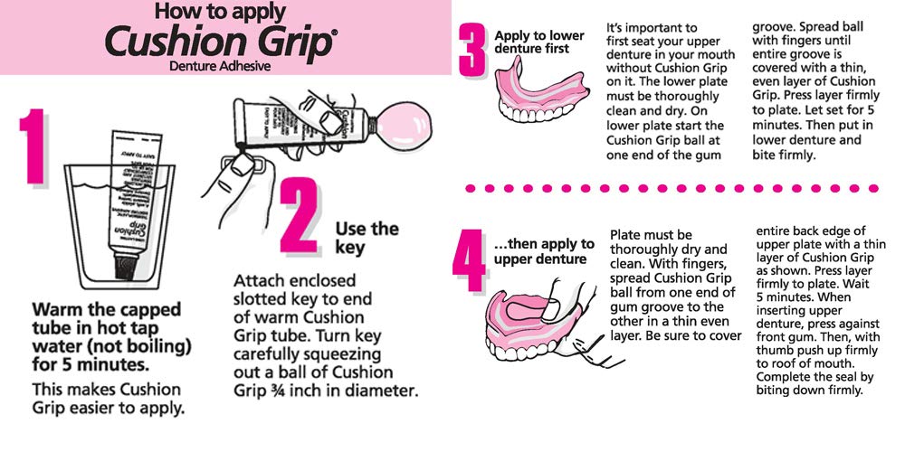 Cushion Grip - a Soft Pliable Thermoplastic for Refitting and Tightening Dentures 1 Oz (28 Grams): Industrial & Scientific
