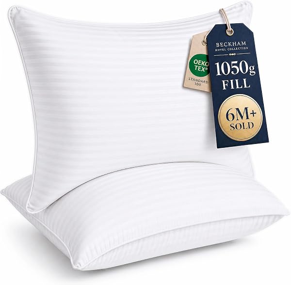 Beckham Hotel Collection Bed Pillows Standard/Queen Size Set of 2 - Original Soft Down Alternative Pillow for Sleeping - Soft