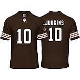 Custom Mens/Youth Football Stitched T-Shirt for Sports Fan Brown No Brand/Logos