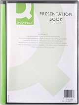 Q-Connect Display Book A4 20 Pockets Front Cover Pocket Black Pack 4 view 2