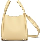 YONBEN PU Leather Tote Bag Slouchy Handbag with Zipper Stylish for Women's