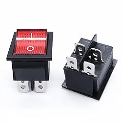 mxuteuk 3pcs AC110V/120V Rocker Switch DPST ON-Off