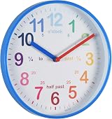 Acctim Wickford Kids Teaching Wall Clock Quartz Rainbow Dial 20cm view 3
