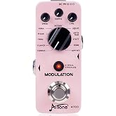 AITONE Guitar Modulation Pedal, 11 Effects, Chorus Flanger Phaser (AT-03) | Compact digital multi-effects for beginners and guitarists, with Serial/Parallel modes for practice, recording and live gigs