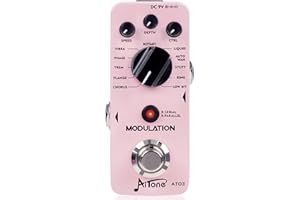 AITONE Modulation Pedal for Electric Guitar with Chorus Flanger Tremolo Phaser Vibrato Multi Digital Guitar Pedals 11 Modulation Modes (AT-03)