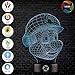 3D Optical Illusion Night Light - 7 LED Color Changing Lamp - Cool Soft Light Safe For Kids - Solution For Nightmares - Super Mario