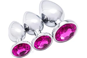 Butt Plug Woman Anal Plug, 3 Pieces Anal Training Kit Sex Toys for Beginners, Jeweled Anal Sex Toy Anal Trainer Toys for Coup