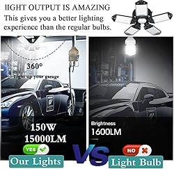 160W LED Garage Light 4Pack, 16000 Lumen Ceiling