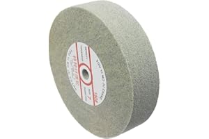 JUNLIXN 8" x 2" Nylon Fiber Buffing Wheel, Extra Thick 180 Grit Abrasive Silicone Carbide Burnishing Wheel with 5/8" Arbor Hole for Bench Grinder (7P)