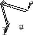 InnoGear Microphone Arm, Upgraded Mic Arm Microphone Stand Boom Suspension Stand with 3/8" to 5/8" Screw Adapter Clip for Blue Yeti Snowball, Yeti Nano, Yeti x and other Mic, Medium