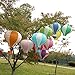 Joinwin 12 Inch Hanging Wedding Rainbow Hot Air Balloon Paper Lantern Party Decorations, Pack of 5 Pieces (Pure White)