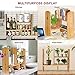 Expandable Natural Bamboo Desk Organizer Accessory - Adjustable Desktop Shelf Rack - Multipurpose Display for Office (Books) | Kitchen Storage (Spice Rack) | Flowers and Plants.