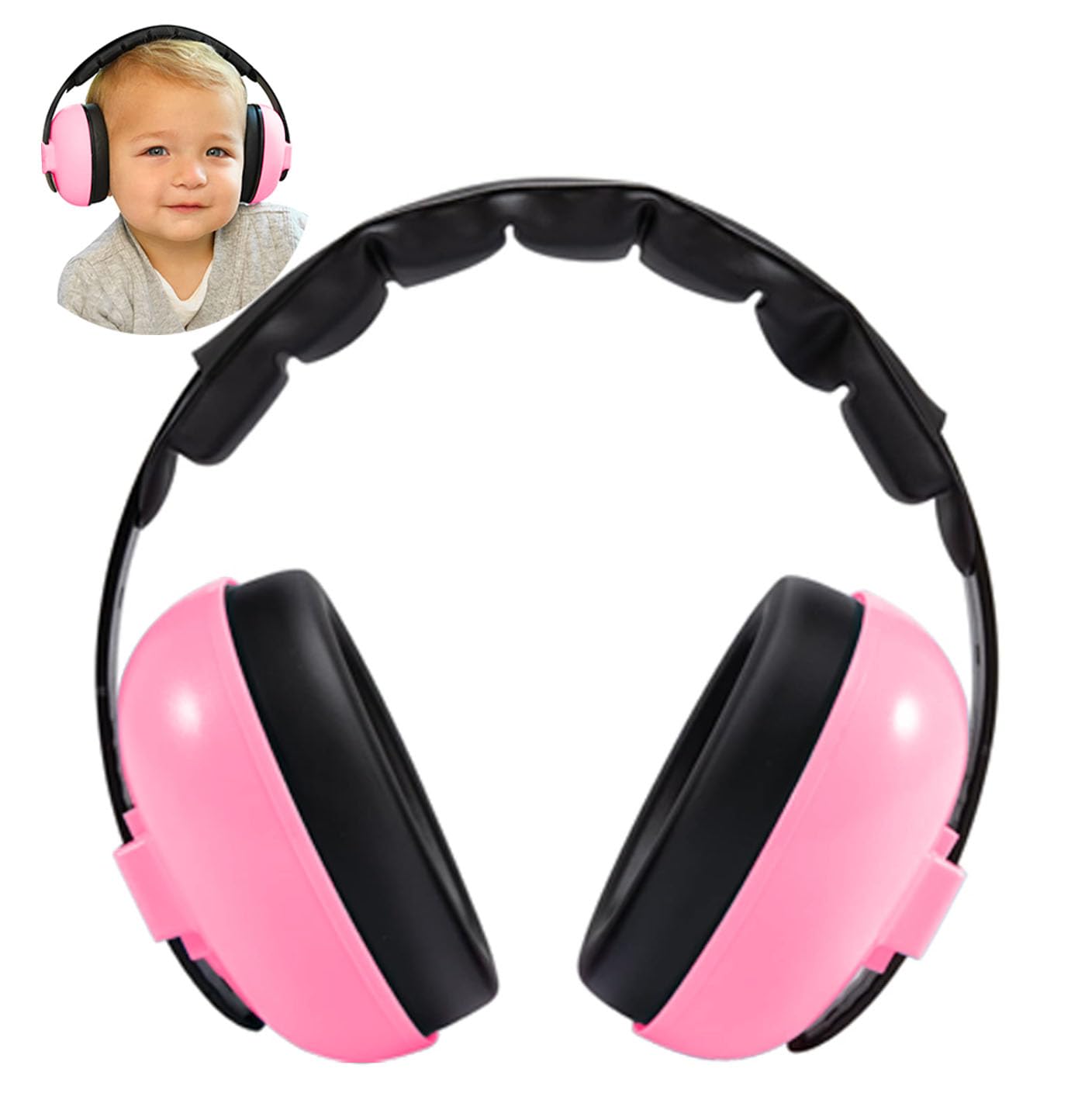 GUKOY Baby Ear Protection Noise Cancelling HeadPhones, Noise Reduction Ear Defenders for Ages 0-3 Years | Infant Hearing Protection Earmuffs