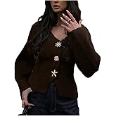 MakeMeChic Women's Fall Cardigan Sweater Long Sleeve V Neck Button Down Business Casual Outfits