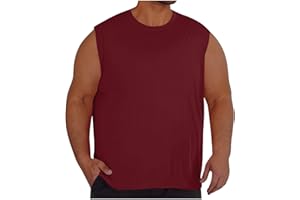 Men's Plus Size Quick Dry Workout Tank Tops Sleeveless Gym Muscle Shirts Fitness Running Athletic Swim Shirt Tees