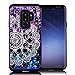 Zase Case Compatible Samsung Galaxy S9+ Plus, Galaxy S9 Plus Case Dual Layer Protection [Jewel Rhinestone] Shockproof Slim Hard Shell Sparkly Crystal [Bling Diamond] (Purple Blue Mandala Flower)