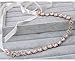Crystal Rhinestone Wedding Bridal Rose Gold Headband Hair Hairpiece with Ivory Ribbon