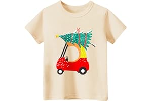Sineeko Toddler Boys Girls Christmas Shirt Kids Ugly Xmas Tshirt Cotton Short Sleeve Tee Top 2-7 Years