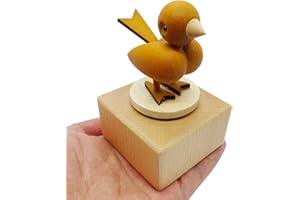 LILYXIN Cute Little Bird Mini Music Box, Little Animals Wooden Mechanical Music Box, The Music Box Gift That Sings by My Side, Best Gift for Boy Girl Friends Singing Music Gift Box
